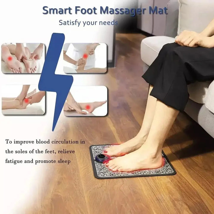 Foot Massager EMS Rechargeable Massage Mat Foot Relaxation Pads Electric Foot Massage Tool To Relieve Sore Feet Home Fitness - LovinCart