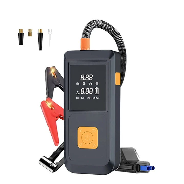 Portable Jump Starter With Air Pump Automobile Battery Booster Power Pack With LED Light Multi-Function Tire Inflator - LovinCart