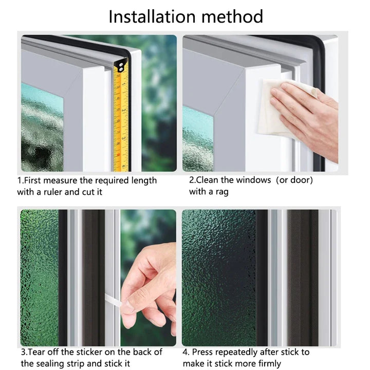 Window & Door Sealing Strip - Block Drafts, Noise & Water | Acoustic Foam Weatherproofing - LovinCart