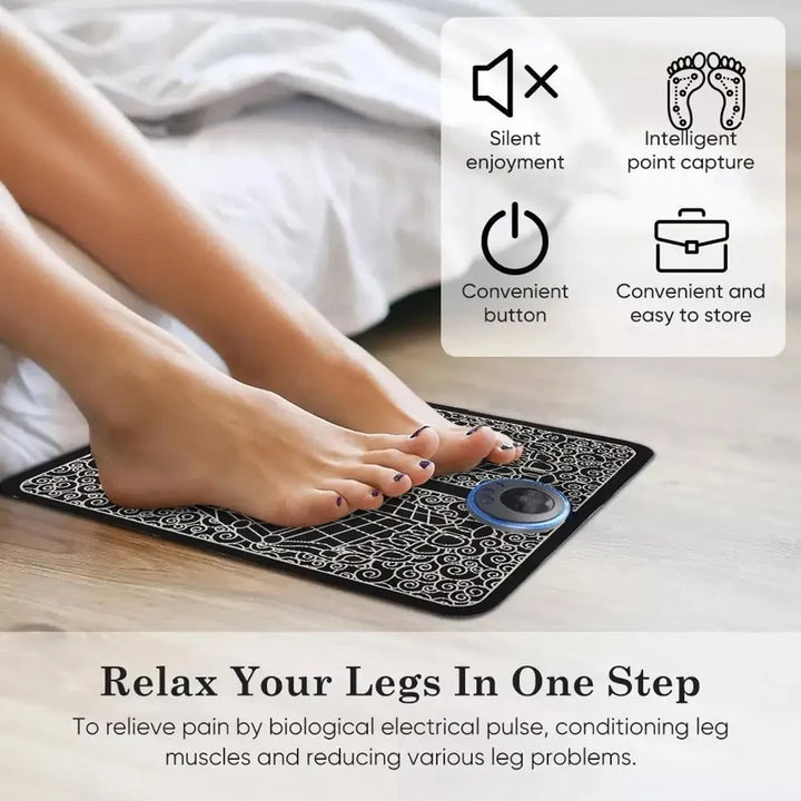 Foot Massager EMS Rechargeable Massage Mat Foot Relaxation Pads Electric Foot Massage Tool To Relieve Sore Feet Home Fitness - LovinCart