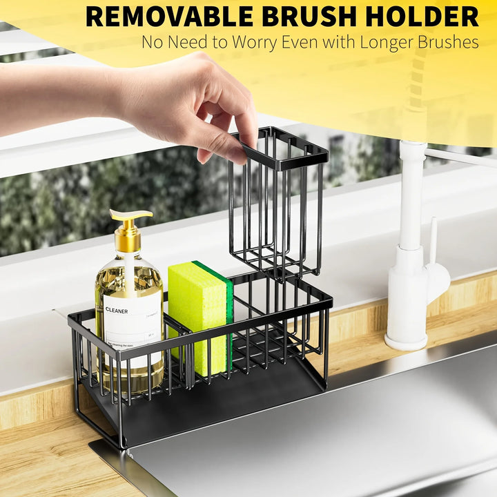 Stainless Steel Sink Shelf | Self-Draining Dish Rack & Organizer - LovinCart