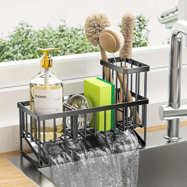 Stainless Steel Sink Shelf | Self-Draining Dish Rack & Organizer - LovinCart